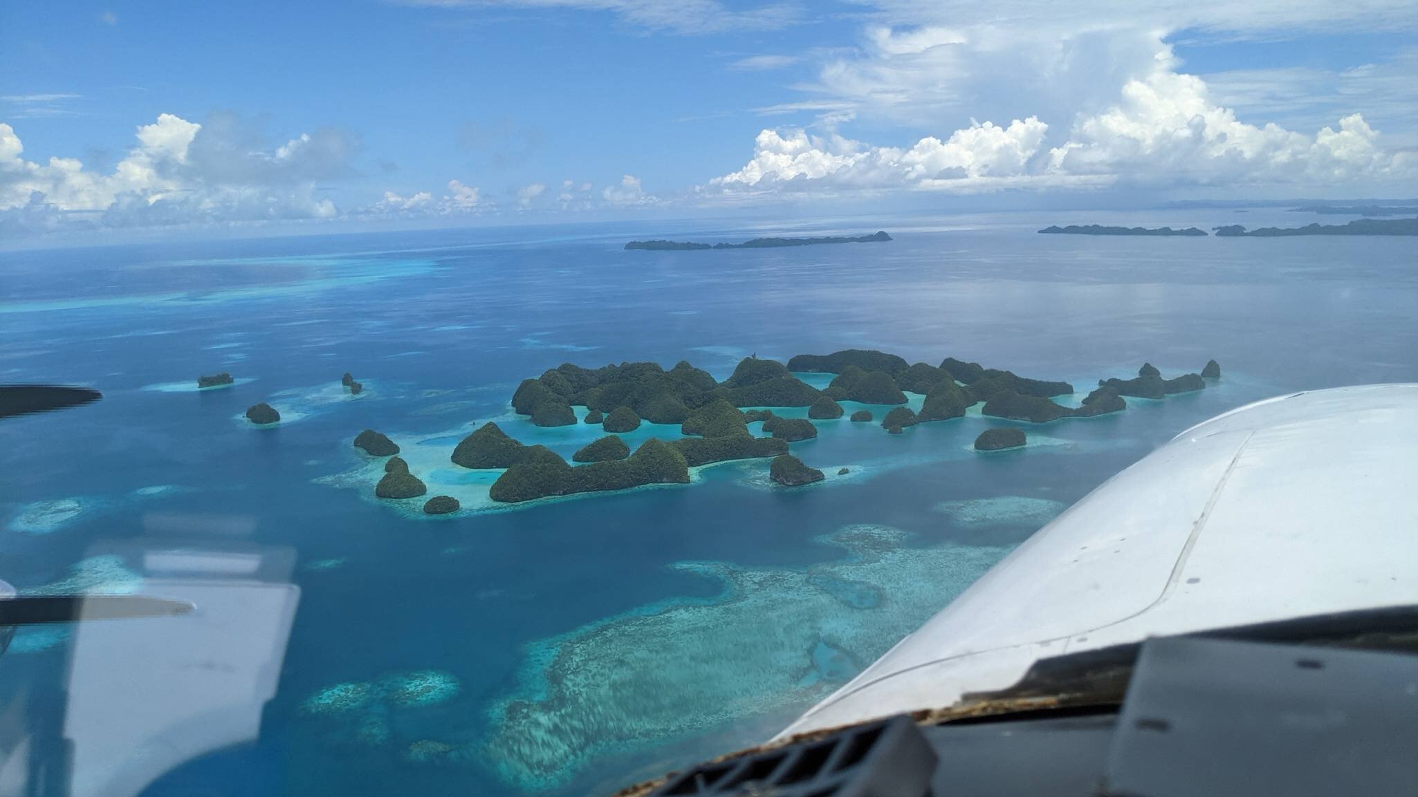 Airborne lidar capture over the Palau Islands, Pacific