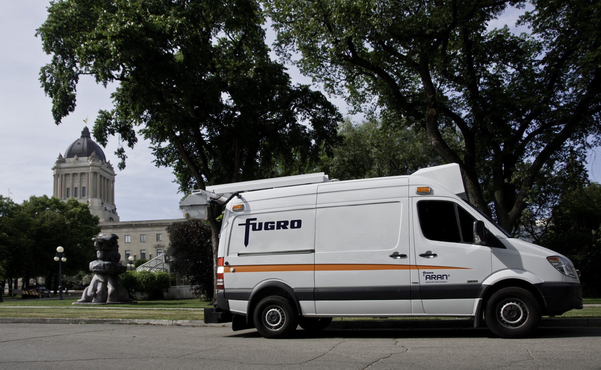 Fugro ARAN® in Winnipeg, Manitoba collecting pavement condition data.