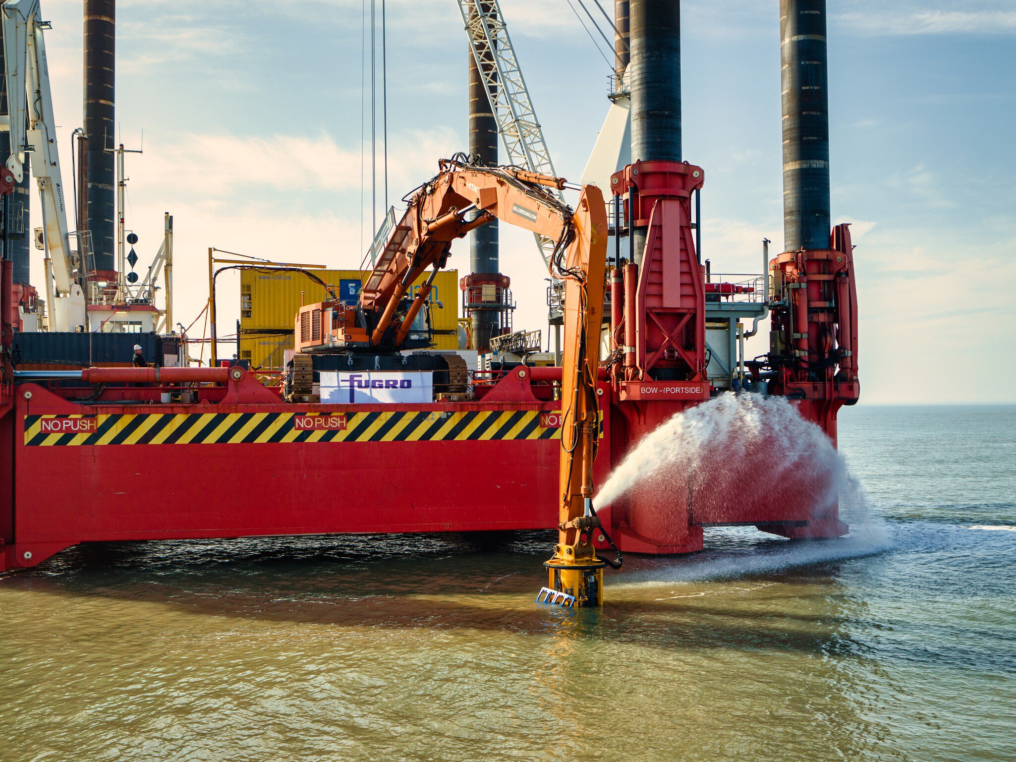 Sea Auk activities on the WaveWalker1 working on windfarm Hollandse Kust Noord