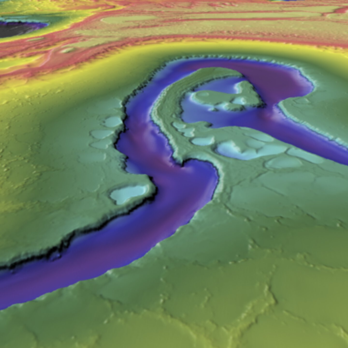 Seafloor image reconsturction based on swathe bathymetry data for Marine site characterisation.