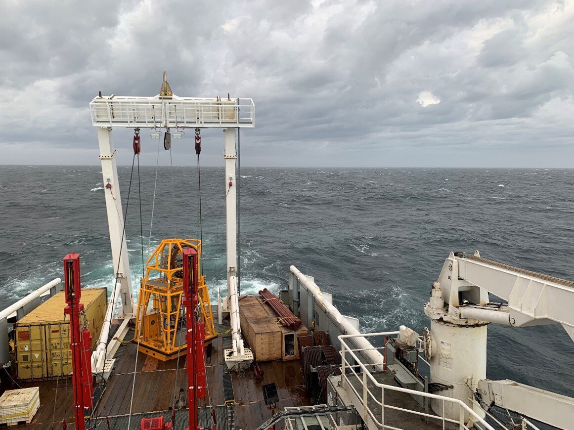 Fugro’s SEACALF continuous drive system for CPTs onboard the MV Conti during the site investigation