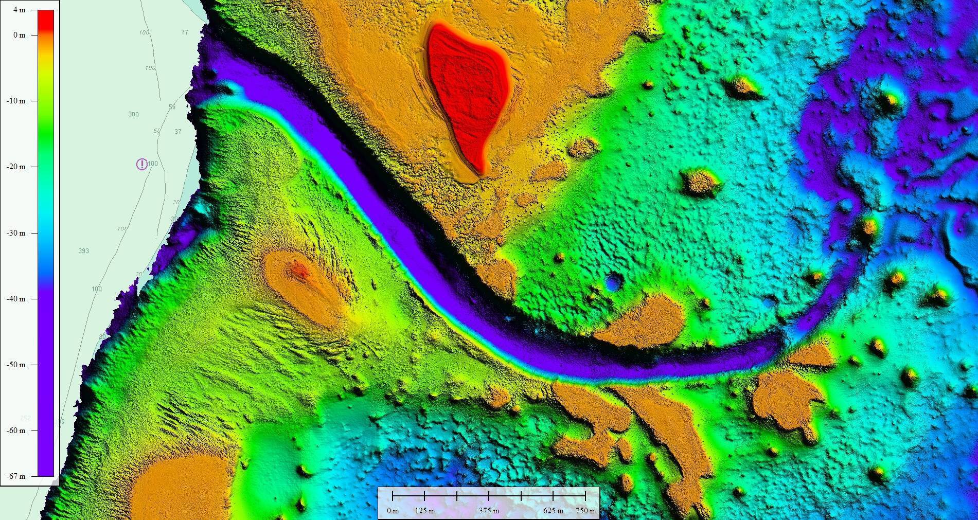 Bathymetric and topo lidar of Tuvalu islands, Pacific