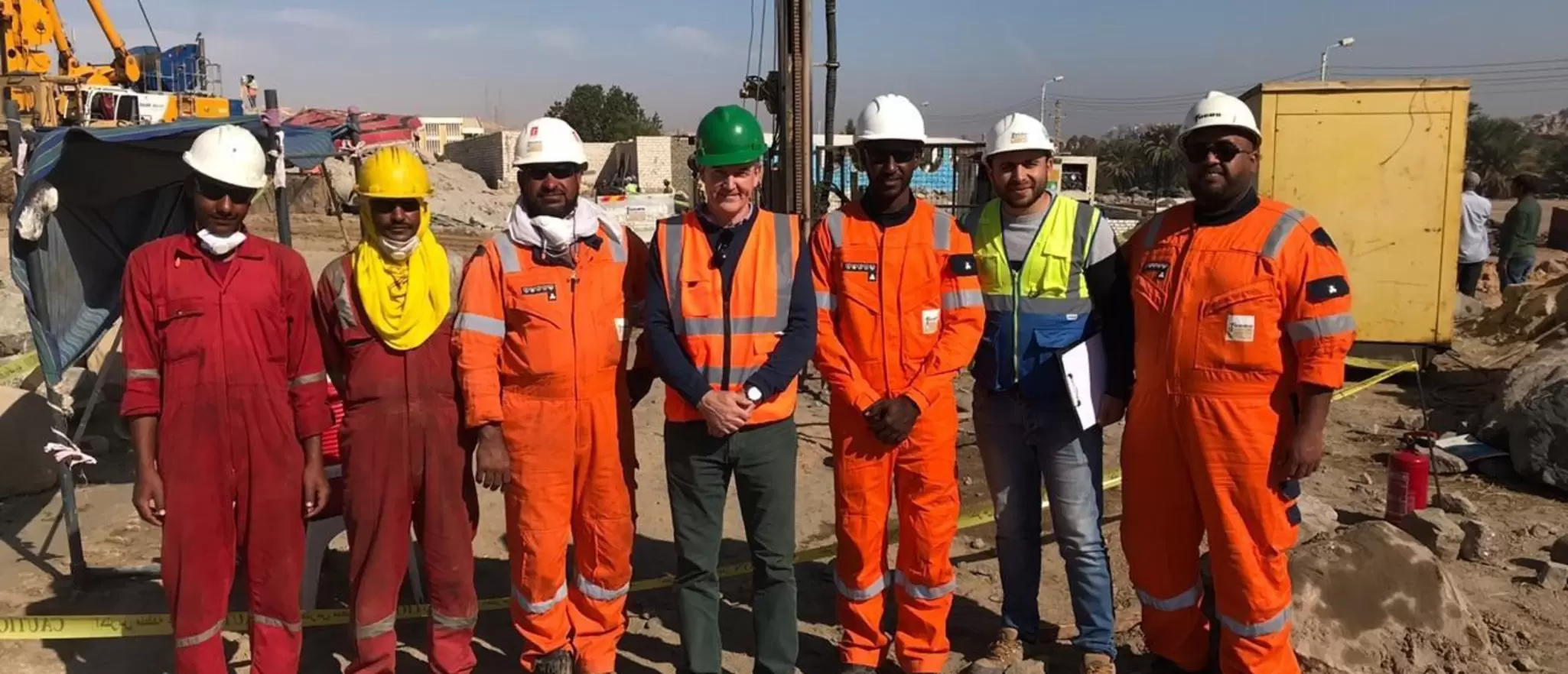 Fugro’s team on a site visit during the Aswan Dam Bridge geotechnical investigation.jpg