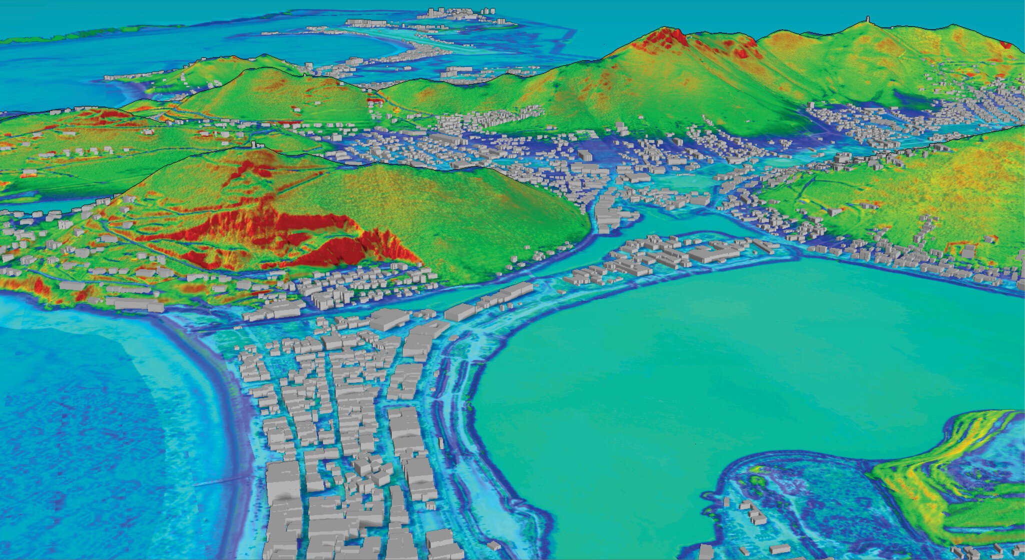 Coastal lidar data over St Maarten