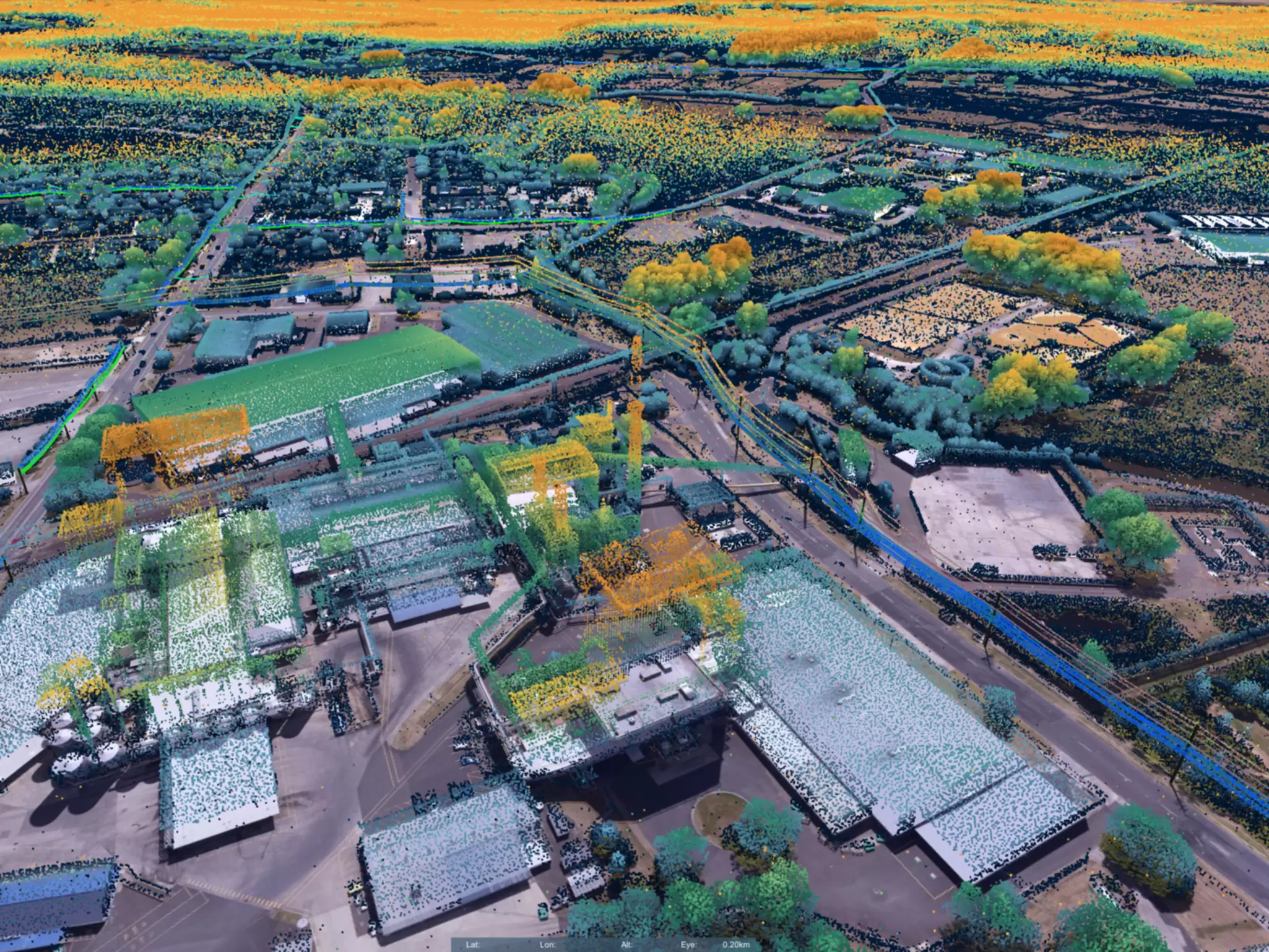 Comparing the point cloud to the network model throughout the Waikato, Waipa Networks - cropped.png