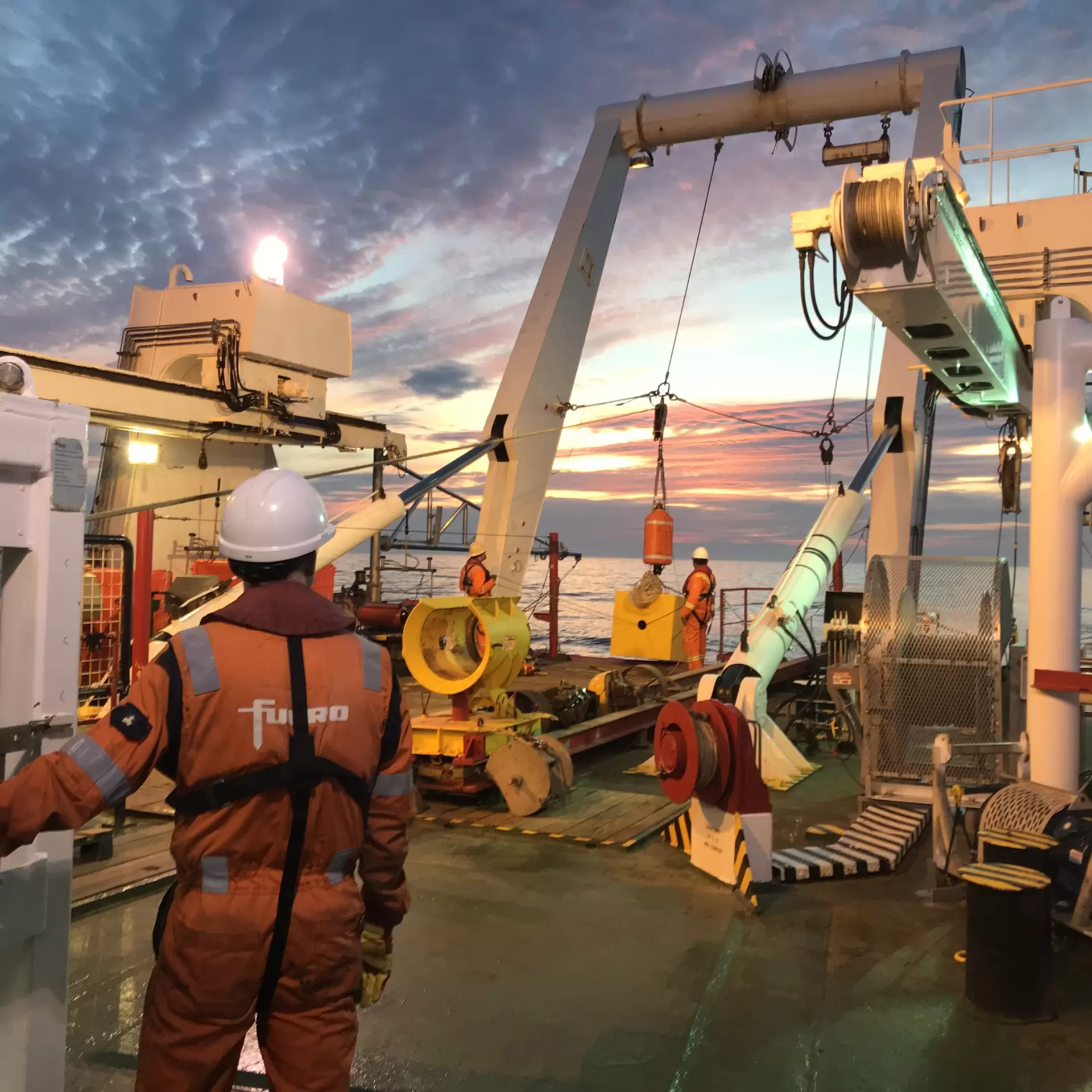 Sunset view from Fugro Discovery vessel_Offshore Massachusetts, United States.JPG