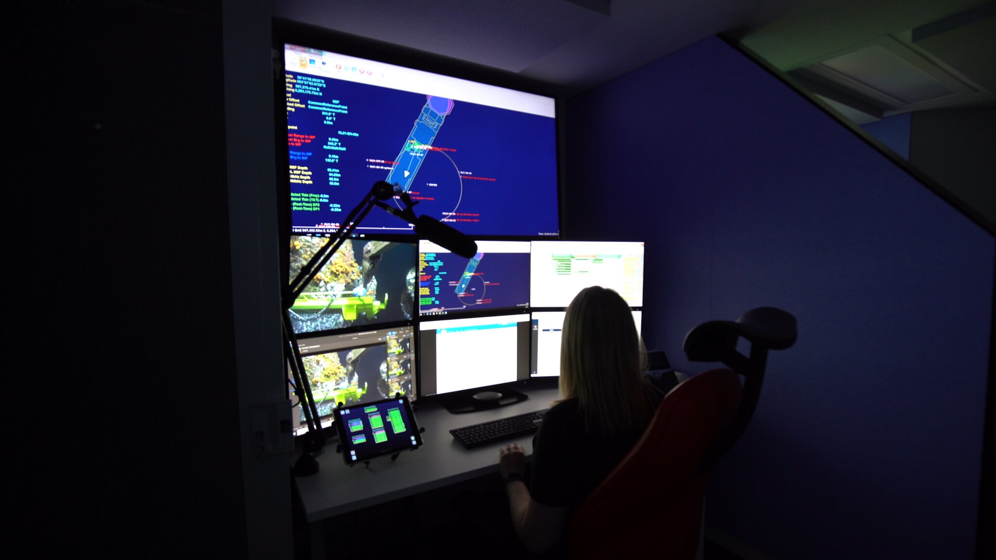 Remote operations being monitored and managed from Fugro's Aberdeen remote operations centre in Scotland
