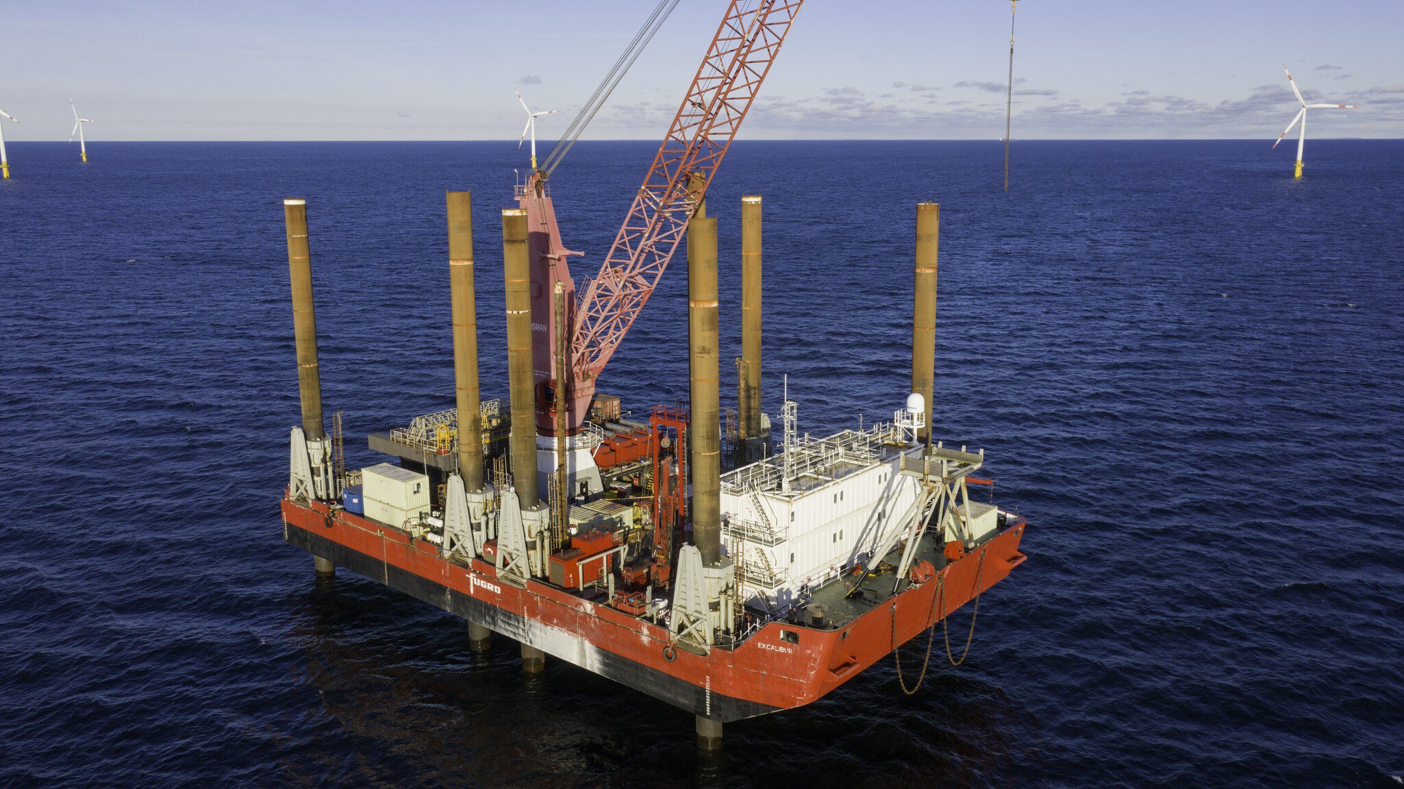 Excalibur jack-up rig working on Gennaker offshore wind farm