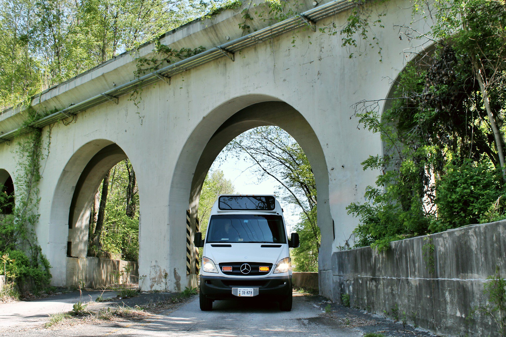 The Automatic Road Analyzer (ARAN�) collecting asset management data, Virginia, USA.
004