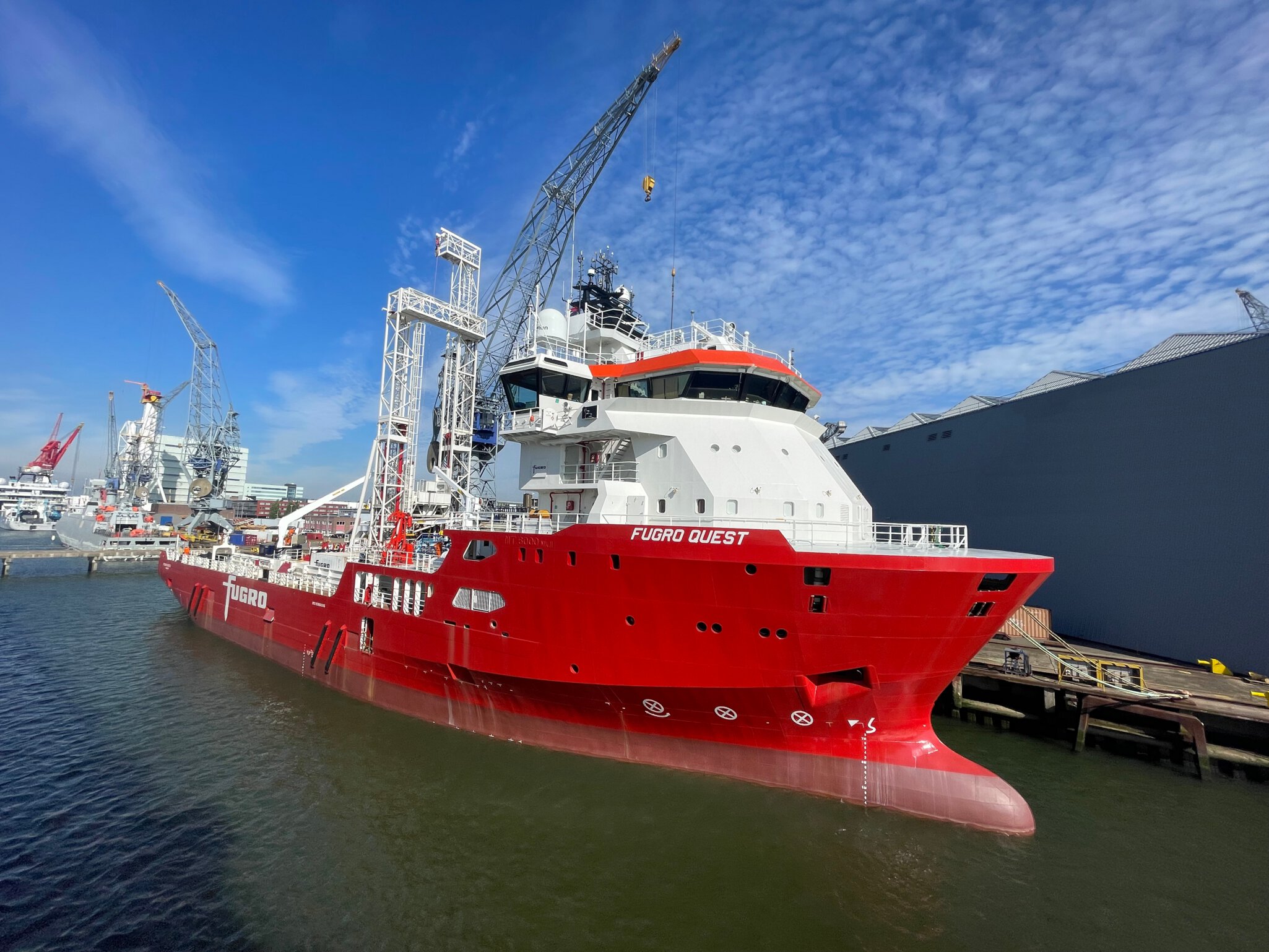 Fugro launches state of the art geotechnical vessel for safe and