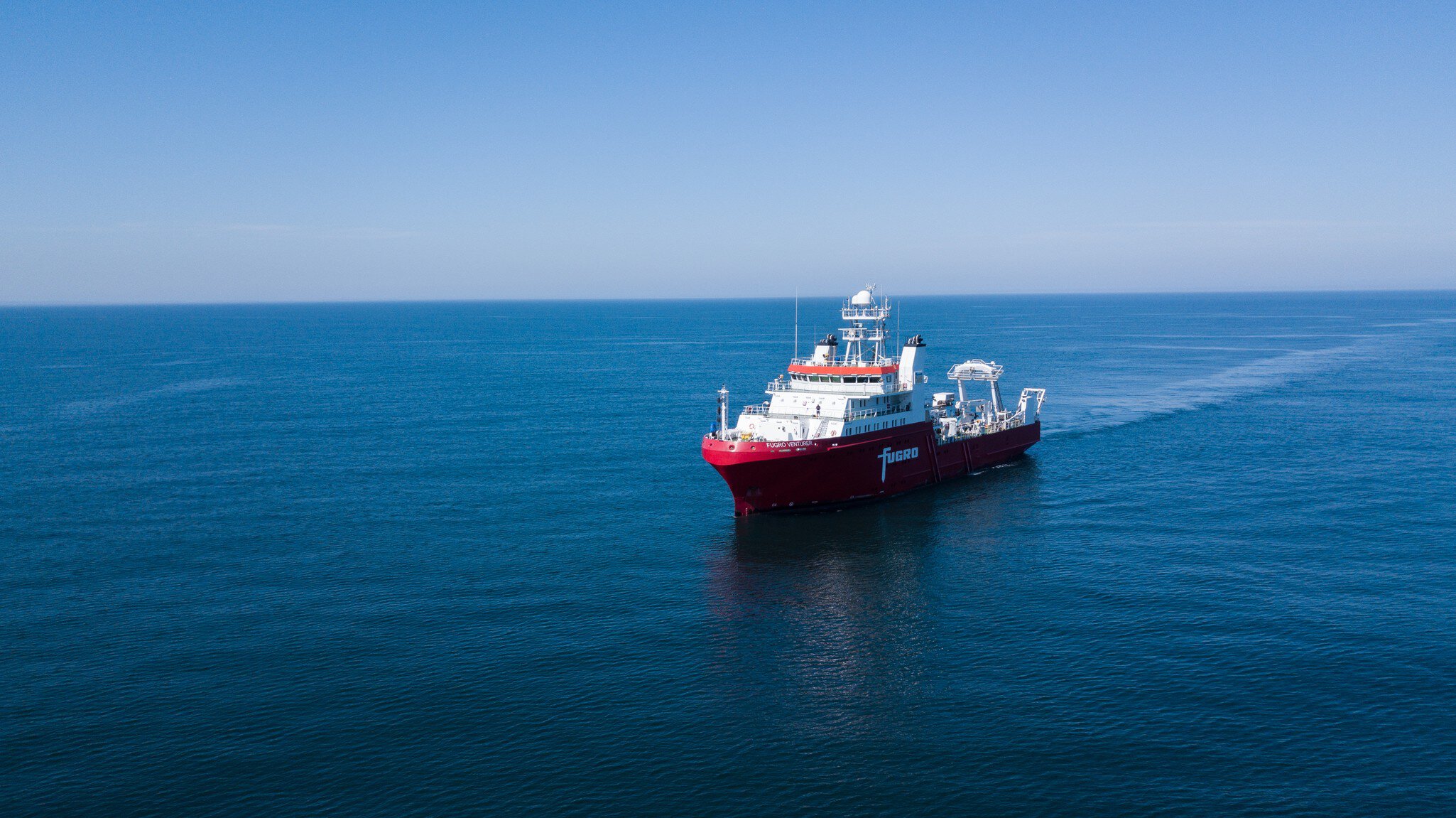 Fugro Venturer offshore Scotland undertaking geophysical survey for power cables for Scottish Islands