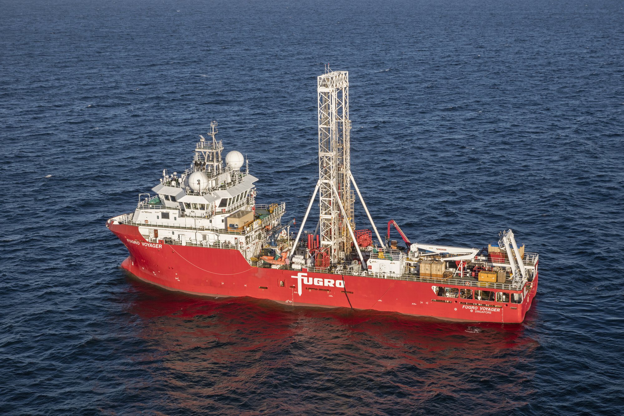 FF87534
Geotechnical vessel Fugro Voyager at wind farm Kriegers Flak, Danmark.