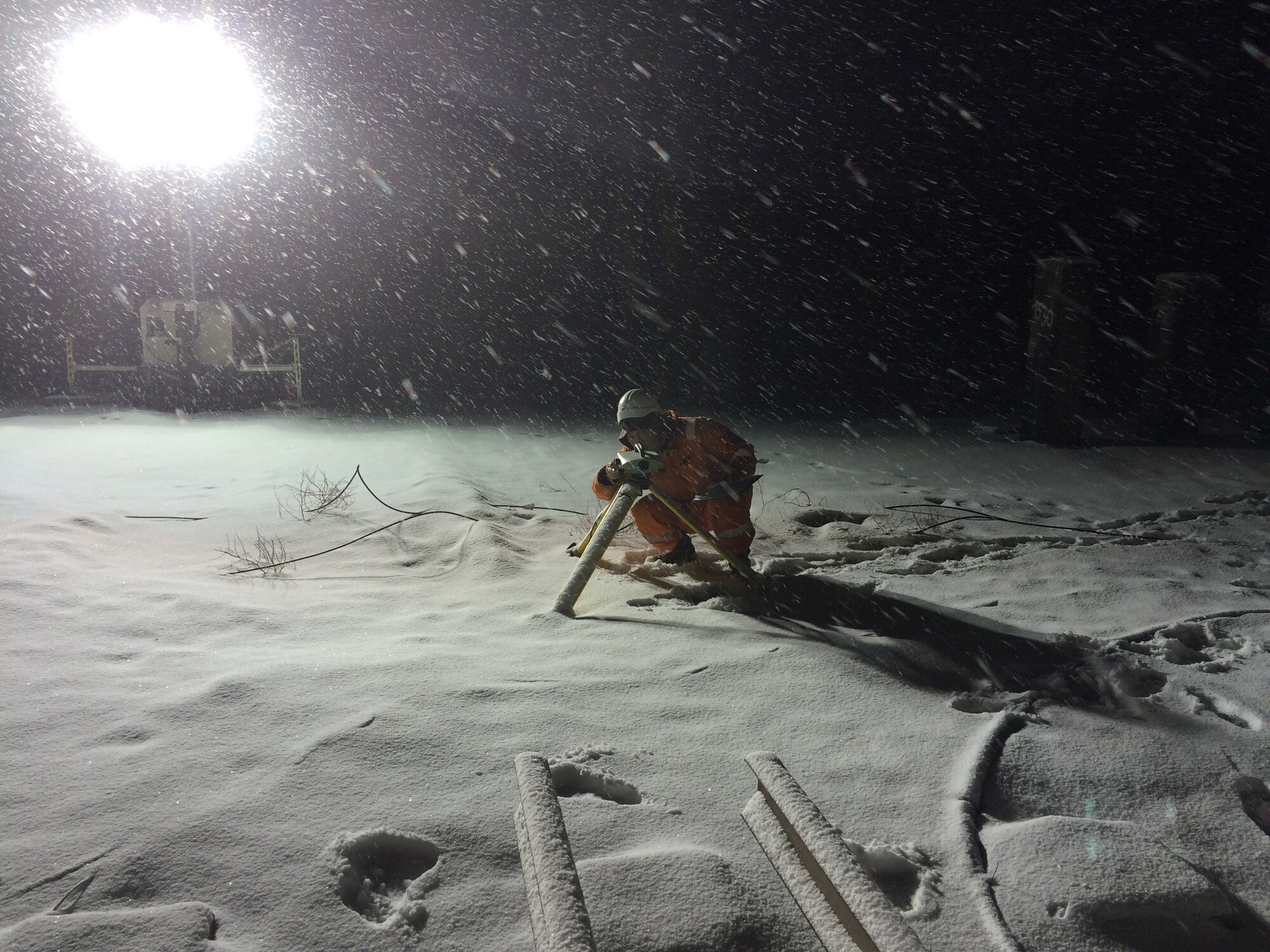 Survey during a snowstorm while performing pile testing, Tengiz oilfield, Kazakhstan.
IMG_1258